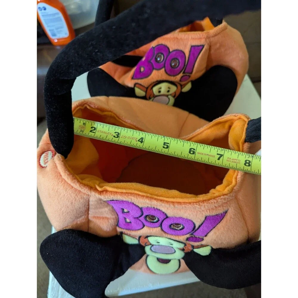 Set Of 2 Y2K Disney Catalog Tigger Vampire Bat  Halloween Plush Pumpkin Bag Sack